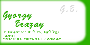 gyorgy brazay business card